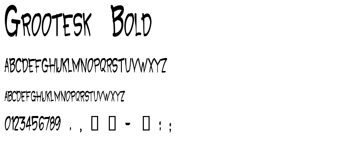 Grootesk Bold font